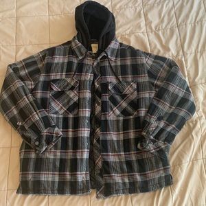 Boston Traders hooded flannel jacket size large.